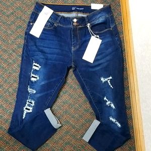 Blue Savvy Mid Rise Ankle Denim